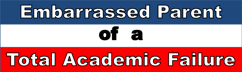 Embarrassed Parent 10×3 vinyl sticker SATIRE