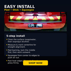 3M 680CR Yellow & Red Reflective Chevron Custom Decal Tape 4″ x 65.75″