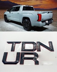 BLACK Red letters compatible with TOYOTA TUNDRA 2022 23 logo Tailgate