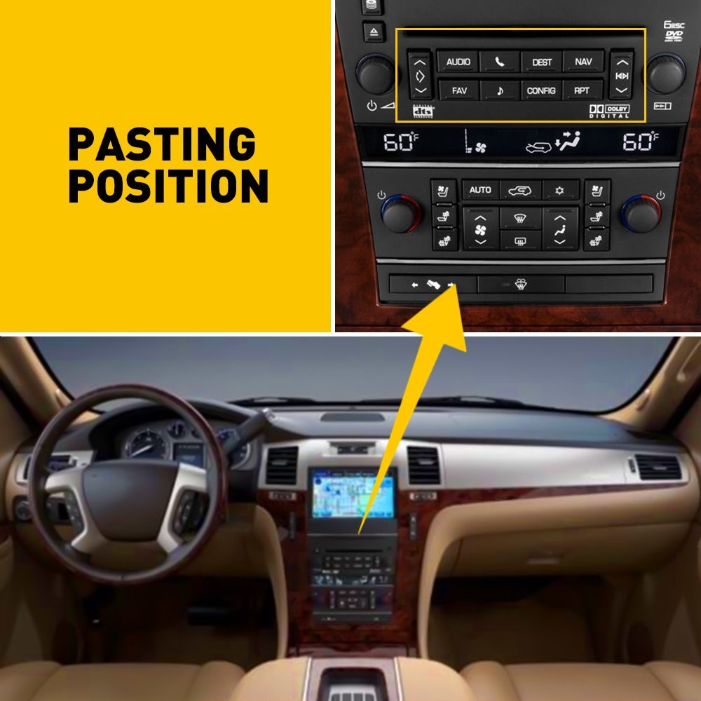 FITS FOR 2007-2014 Cadillac Escalade A/C Climate Control Button ReTrim NEW B