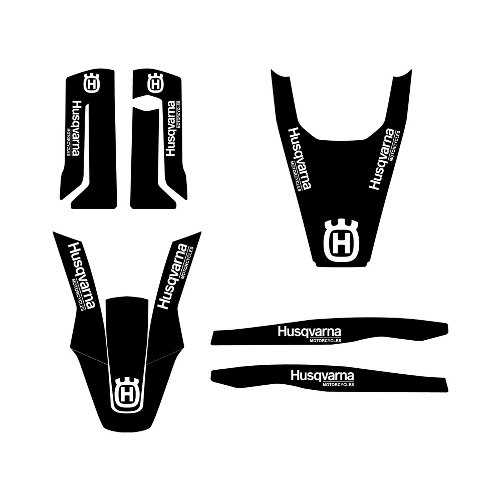 Husqvarna Trim Kit 2023 FC 250-450 white on black bg