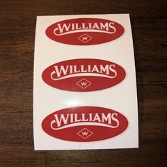 Williams Tools Box Decals Early Pre Snap-on Decals Set of 3, decals 1 7/8” Wide