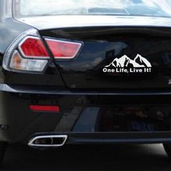 One Life Live It Mountain Decal Sticker Vinyl Auto Car Truck Camper Van Window