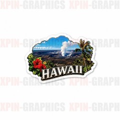 Hawaii Volcanoes Volcano Island Beach Vinyl Decal Sticker R