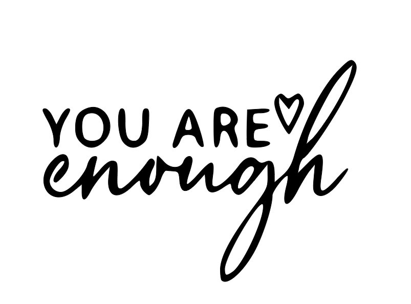 you are enough rear view mirror Vinyl Decal Choose Size and Color