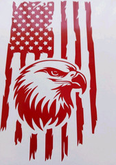USA Flag Eagle Distressed decal sticker vinyl graphic American car truck window