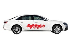 2 PCS Graphics Skull Head Vinyl Sticker Universal Car Models Side Door Decals