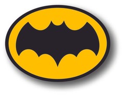 Diecut Vinyl BATMAN LOGO Decal Sticker Comic Dark Knight Colored 1966 1967 1968