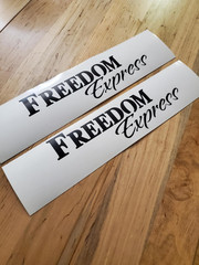 FREEDOM EXPRESS RV Camper Decals Stickers Gloss BLACK 10″ pair (2) USA