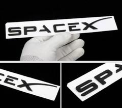 3D Space X Rear Trunk Body Badge Letter Emblem Decal Sticker For Model S 3 X Y