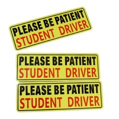 3Pcs ×Car Bumper Sticker Decal Student Driver Magnet Car Signs Please Be Patient