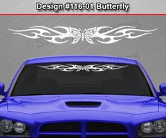 116-01 BUTTERFLY Windshield Decal Window Sticker Vinyl Graphic Butterfly Design