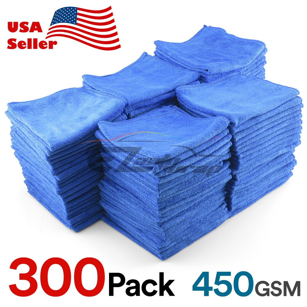 300x Microfiber Cleaning Cloth Towel Rag Car Polishing No Scratch Auto Detailing