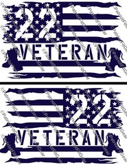 Veteran 22,PTSD The War Within,Support Our Troops,Military,Custom Vinyl Decals