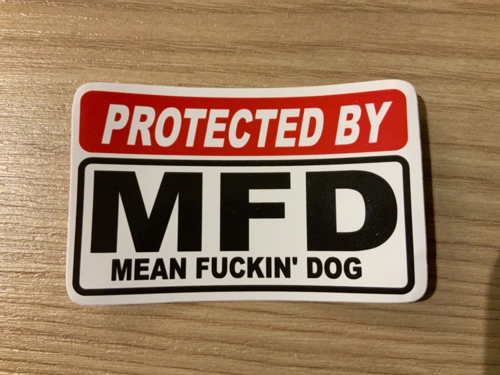 Motorcycle Sticker for Helmets or toolbox #2,086 Protected by MFD