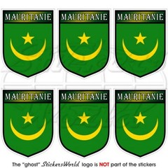 MAURITANIA Shield, Mauritanie 40mm (1.6″) Vinyl Stickers Decals x6