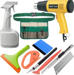 Vinyl Wrap Tool Set: Felt Squeegee, Heat Gun & Utility Knife for Cars