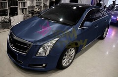 Premium Navy Blue Brushed Aluminum Steel Vinyl Wrap Sticker Decal Air Release