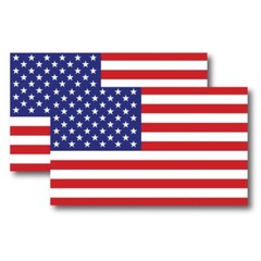 American Flag Magnet Decal 3×5 Inches Automotive Magnet for Car Truck SUV 2 Pack