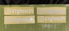 NEW 4X Silver/white Reflective social media USERNAME Instagram Vinyl Decals