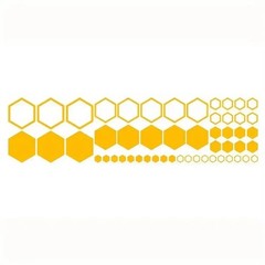 52PCS Honeycomb Car Sticker Vinyl Hexagonal Graphics Sticker DIY Body Side Decor