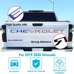 3D US FLAG DOMED RAISED TAILGATE LETTERS FOR SILVERADO 2019-2021