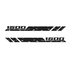 2pcs Vinyl Car Decals Graphics Kit Pickup Truck Door Side Sticker for Ram 1500