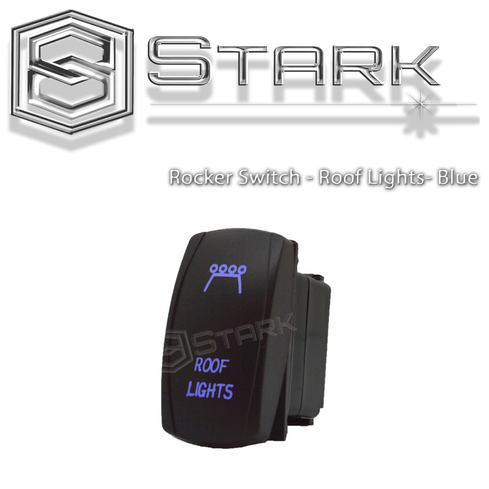 LED Rocker Switch Laser Backlit Etched Dual Light 20A 12V ON / OFF – Design (C)