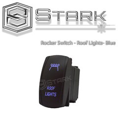 LED Rocker Switch Laser Backlit Etched Dual Light 20A 12V ON / OFF – Design (C)
