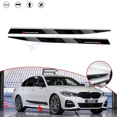 Glossy Black Performance Vinyl Decals Door Side Skirt Sill Stickers for BMW G20