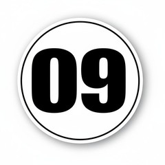 Custom Circular Number 8″ 10″ 12″ 15″ Glossy Matte Sticker /Magnet Car Door x2