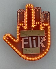 FLIK Me Baby LED Hand Sign Remote Control Interactive Amber Light Car Decal