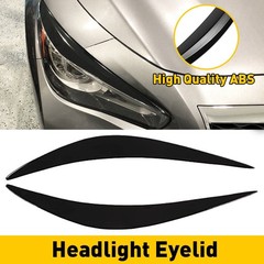 FOR 2014-23 Infiniti Q50 Headlight Eyelid GLOSS BLACK Precut Vinyl Overlay 2-20X