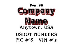 Custom Business Truck Lettering | Company + Town, State + US DOT Numbers & more
