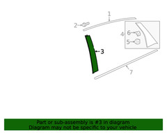 18′-19′ HONDA ACCORD RH Rear Door Center Garnish