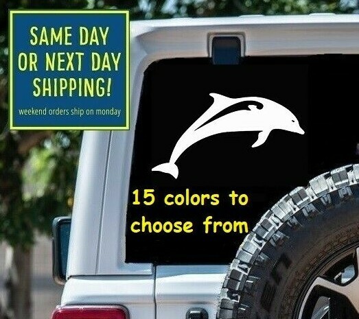 7 Sizes DOLPHIN JUMPING Car Window DECAL STICKER Tablet MacBook Laptop Tablet