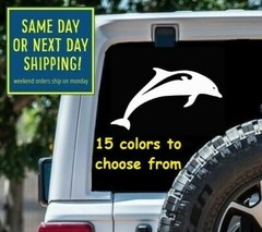 7 Sizes DOLPHIN JUMPING Car Window DECAL STICKER Tablet MacBook Laptop Tablet