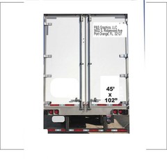 Trailer Length 45′ and Height 102″ Truck Safety Decal Choose Color 8.0″ x 11.2″