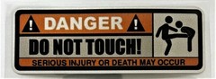 DON’T TOUCH 5″ Orange Decal (Ford Chevy Corvette Mustang Dodge Hot Rod Harley) 3