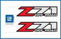 SET OF 2 01 – 06 Chevy Silverado Z71 Off Road decals – F – side 1500 chevrolet