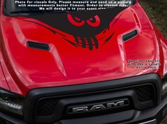 Peeking Monster eyes for top looking down trunk of car window bumper windshield