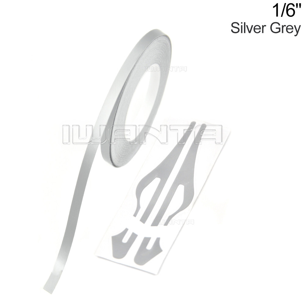 1/6″ 4mm Silver Grey Pinstriping Pin Stripe DIY Line Vinyl Tape Decal Sticker