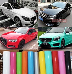 Ultra Glossy Vinyl Whole Car Wrap Gloss Film Sticker Decal Graphics Bubble Free