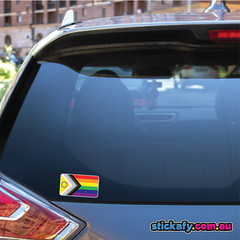 Progress Pride Flag Sticker | Vinyl Car Decal Funny Aussie Meme Adult