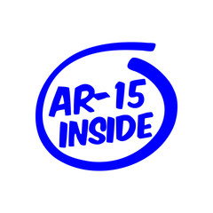 AR-15 Inside 2A AR 15 Gun Rights Rifle Decal Sticker Gun Ammo Tactical Car