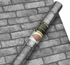VViViD Grey Brick Faux Finish Matte Self-Adhesive Architectural Vinyl Roll…