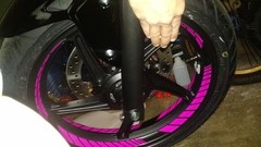 HOT PINK MAGENTA CUSTOM INNER RIM DECALS WHEEL STICKERS STRIPES TAPE GRAPHICS