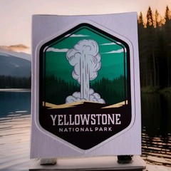 👀YELLOWSTONE “OLD FAITHFUL” BADGE Vinyl Decal Sticker 2″-18″ You Choose Size!🔥