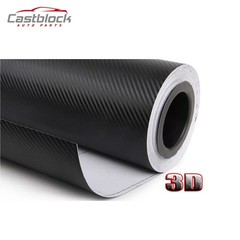 12″ x 60″ Black Carbon Fiber Vinyl Film Wrap 3D Bubble Free Air Release