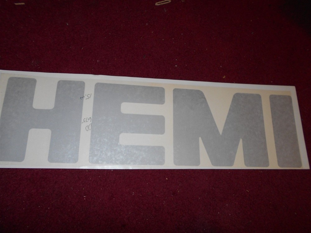 DODGE CHRYSLER PLYMOUTH 426 440 345 392 5.7 HEMI DIE CUT 22 INCH DECAL SILVER